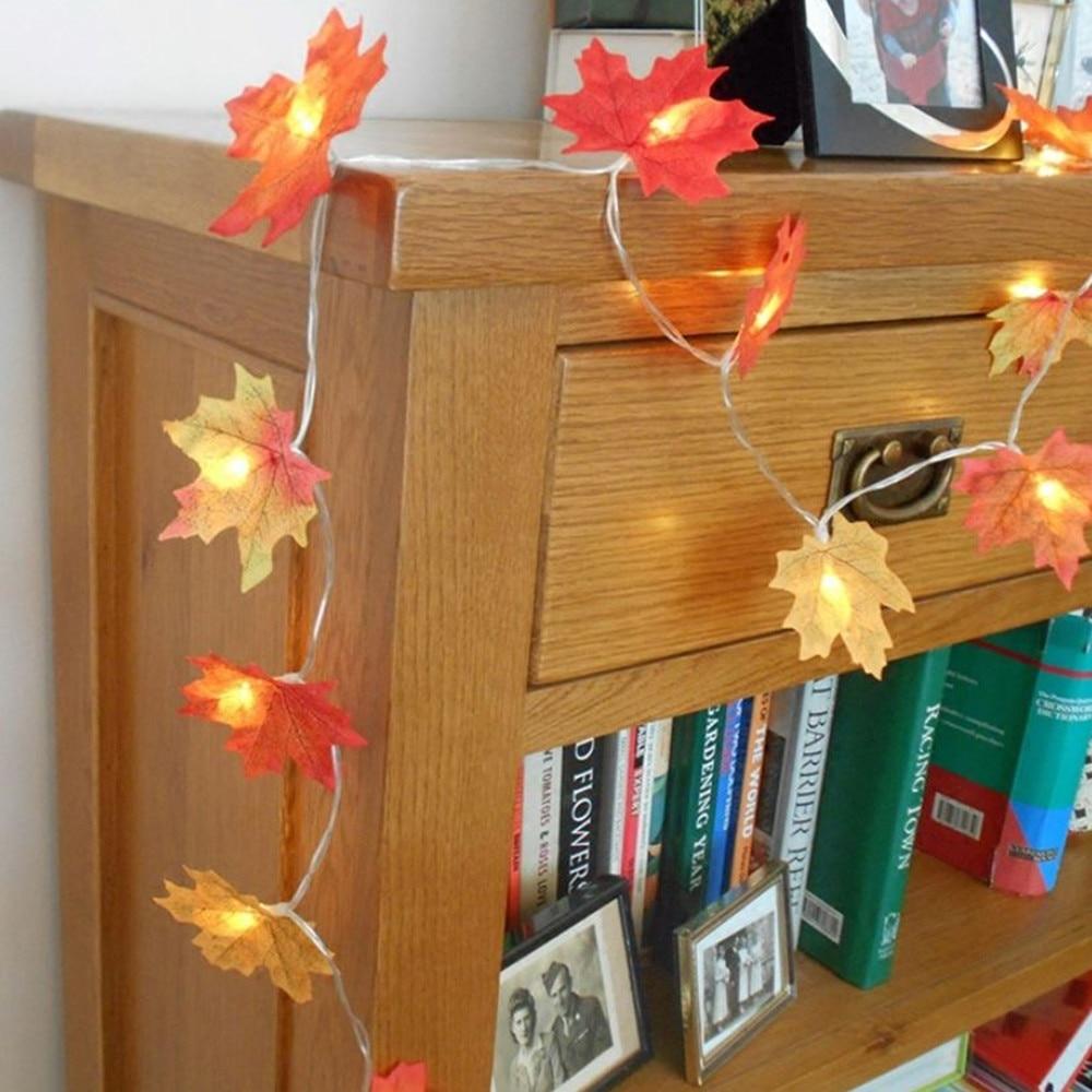 Details about   10/20/50 LED Maple Leaves Garland Fairy String Lights Christmas Gift Home Decors 