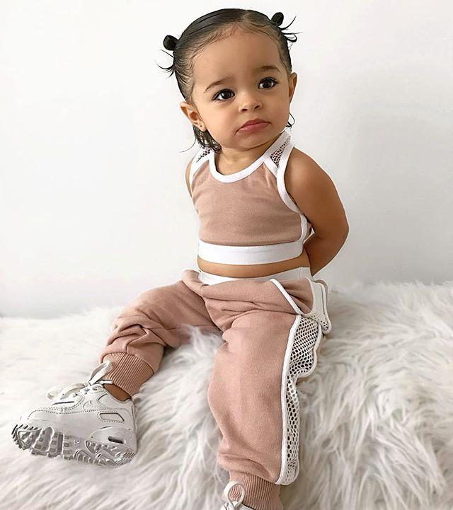 Baby Kids Girl Summer Outfit Sleeveless Zip Up Crop Top + Mesh