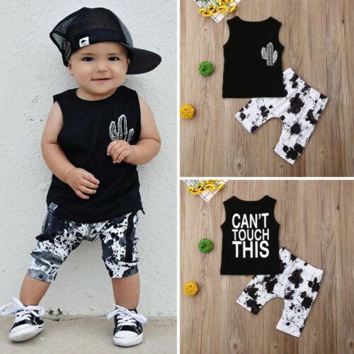  Baby Boys Summer 2-Piece Clothing Western Print Short