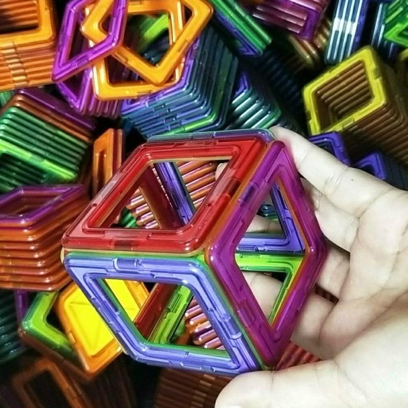 Triangle Square Bricks Magnetic Designer Construction Toys for Children ...