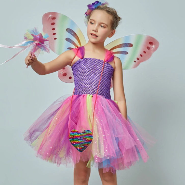 Womens Ladies Teen Flower Fairy Costume Pixie Nymph Fairytale Fancy Dress  Outfit | eBay