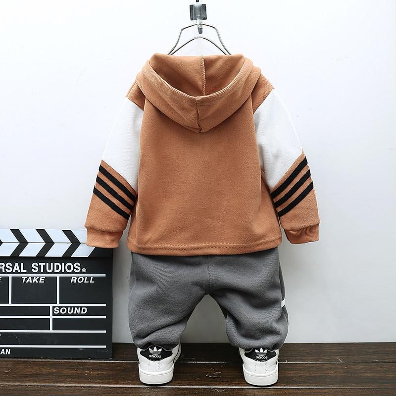 Infant Baby Boy Girl Fall Winter Clothes Outfit Solid Color Tops and Pants Kids Sweatsuit 2 Pieces Clothes Set