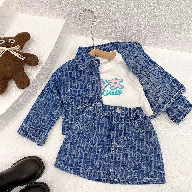 Baby Girl Denim Jacket and Skirts Sets - Grandma's Gift Shop