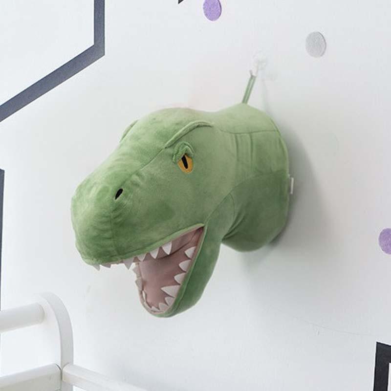 stuffed dinosaur head for wall