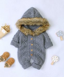 Newborn Baby Boy Girl Knit Romper penguin Cartoon Sweater Jumpsuit -  Grandma's Gift Shop