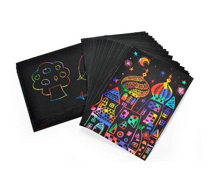 Rainbow Scratch Painting Art Drawing Pad Set, 3 with Design, 3 Blank (16 X  11.5 in), PACK - Fred Meyer