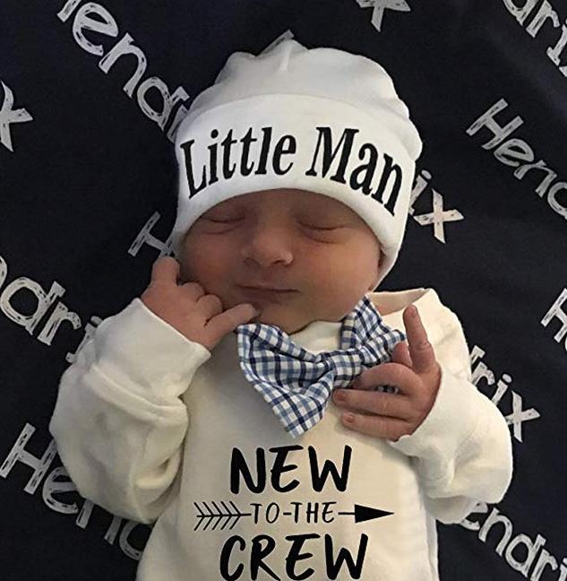 Newborn Boy Coming Home Outfit Baby Boy Take Home Outfit Newborn Outfit  Newborn Baby Outfit New to the Crew Outfit Baby Boy 