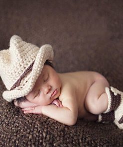 Newborn Baby Cowboy Outfit Photography Props