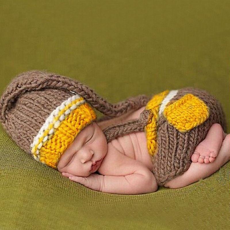 Newborn Baby Fisherman Outfit Costume as a Photography Prop Knitted Crochet  Set Clothing -  Canada