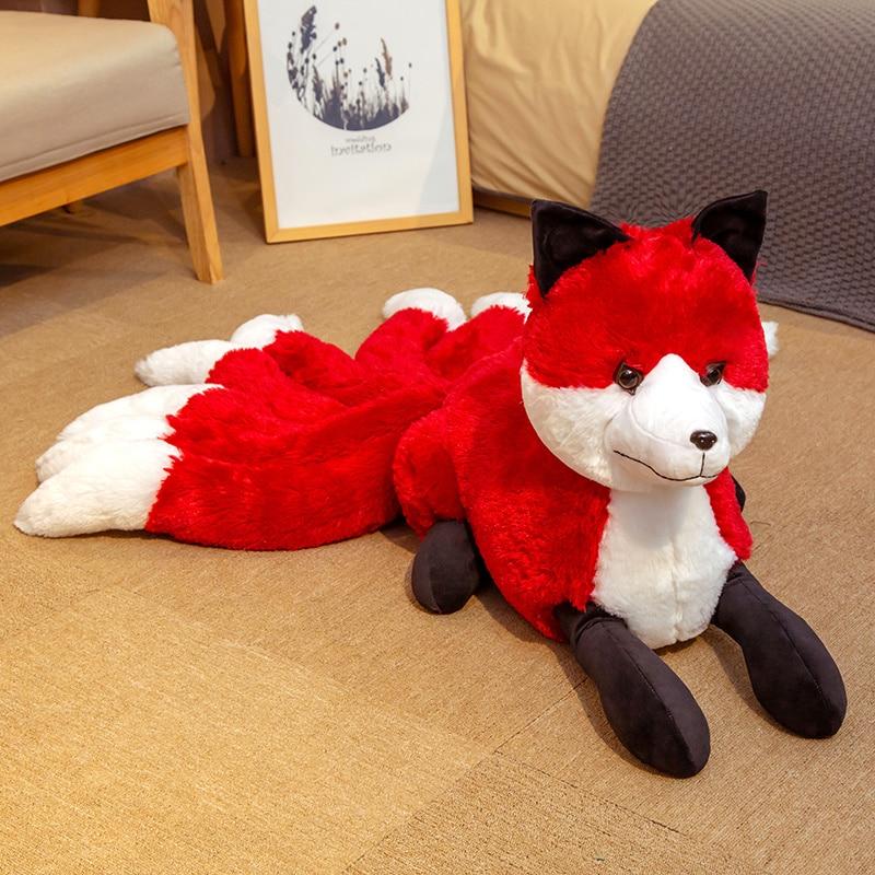 white nine tailed fox plush