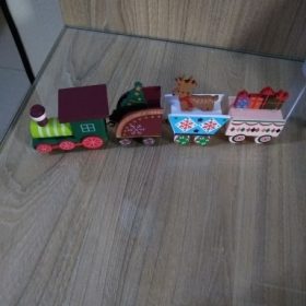 Wooden Train Christmas Ornament photo review