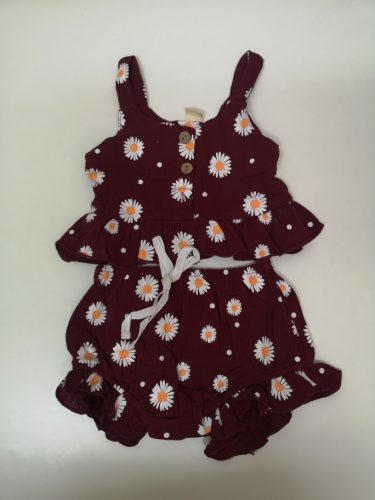 Baby Girl Daisy Flower Printed Clothes Set photo review