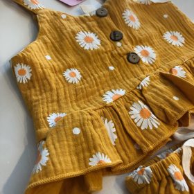 Baby Girl Daisy Flower Printed Clothes Set photo review