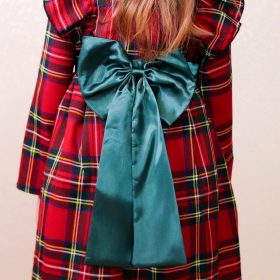 Plain Christmas Green Dress For Girls photo review