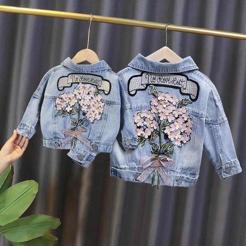 Toddler × Loveshackfancy Floral Icon Denim Jacket by Gap Pink Large Soft Floral Size 5 Yrs