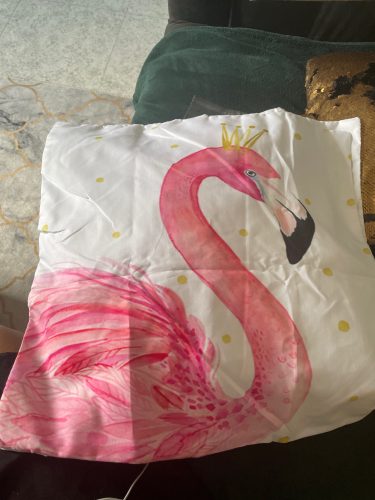 Pink Flamingo Print Pillowcase photo review