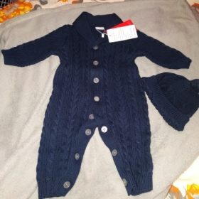 Baby Knitted Rompers With Hat Set photo review