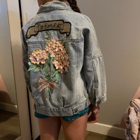 Girls Floral Denim Jacket photo review