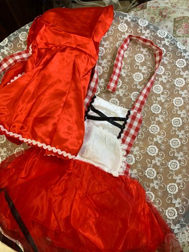 Baby Girl Hooded Red Costume Dress photo review