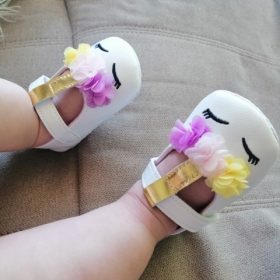 Baby Girls Flower Unicorn First walkers photo review