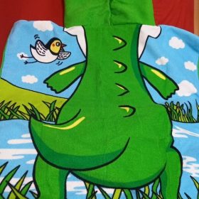 Cartoon Print Hooded Bathrobe Towel photo review