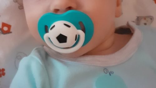 Soft Football Silicone Pacifier photo review