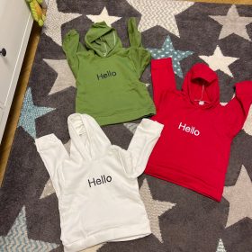 Kids Casual Plain Hooded Jacket photo review