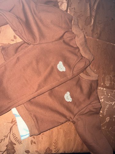 Baby Boy Cute Bear Head Tracksuit photo review