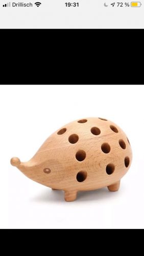 Wood Carving Hedgehog Penholder  Figurines photo review