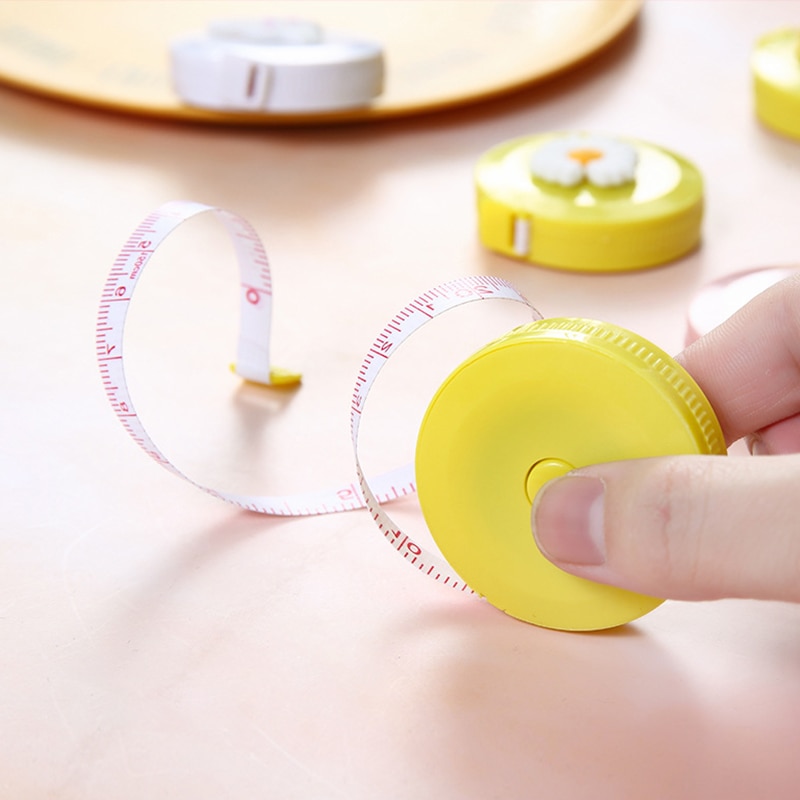 3pcs Soft Tape Measure 60-Inch 1.5m Mini Cute Measuring Tape, Orange Flower | Harfington
