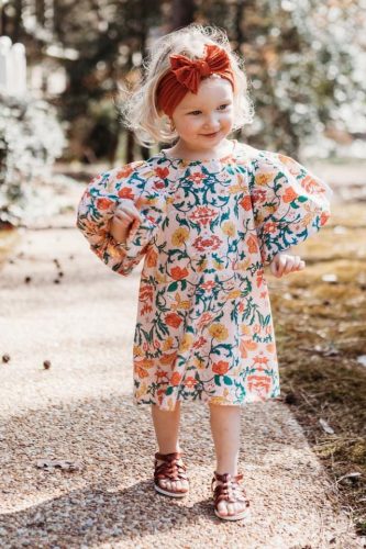Vintage Puff Sleeve Floral Princess Dress photo review