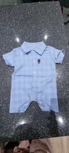 Gentleman Plaid Baby Rompers photo review
