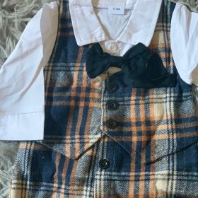 Newborn Clothes Baby Plaid Patchwork Rompers photo review