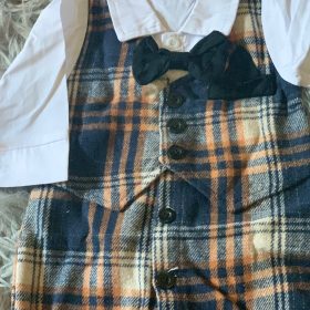 Newborn Clothes Baby Plaid Patchwork Rompers photo review
