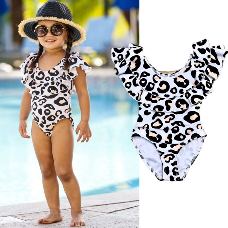 Leopard Print One Piece Swimsuit 12M to 5T - Grandma's Gift Shop