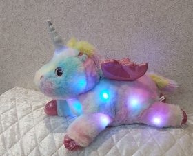 Electronic Unicorn Plush Toys Stuffed Animals Soft Doll LED photo review