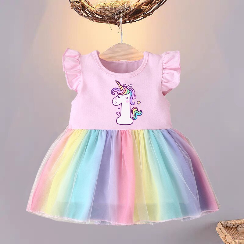 Princess Unicorn Dress For Girls 1 Year Baby Girl Birthday Cake Smash Outfit  Infant Dresses 12M Vestidos Infantil 1172 E3 From Babyhouse2020, $13.31 |  DHgate.Com