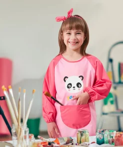 Waterproof Long Sleeve Painting Apron, Ideal for Art Education, Playful Learning, and Portable Birthday Gift